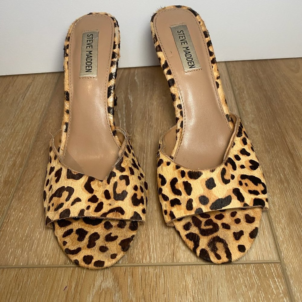 Leopard Print Steve Madden Heeled Sandals